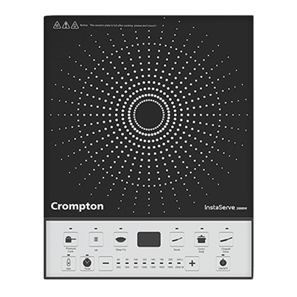 Buy Crompton InstaServe 2000W Induction Cooktop with 7 Preset